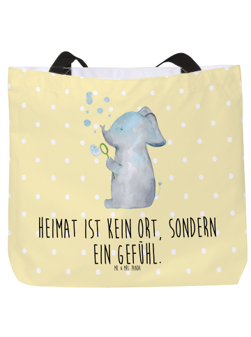 Mr. & Mrs. Panda Shopper Elefant Seifenblasen mit Spruch in Gelb Pastell