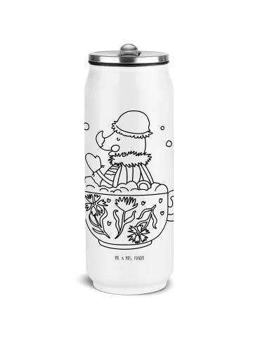 Mr. & Mrs. Panda Trinkflasche Nachtfalter Schaumbad ohne Spruch in Weiß