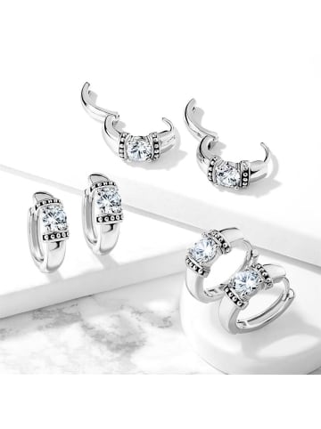 Bungsa Ohrstecker in Silber