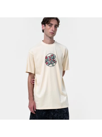 Santa Cruz T-Shirt "Flash Stacked Dot Front T-Shirt" in Braun