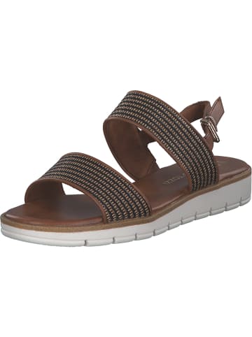 Marco Tozzi Keilsandaletten in cognac comb