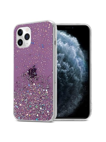 cadorabo Hülle für Apple iPhone 11 Glitter in Lila mit Glitter