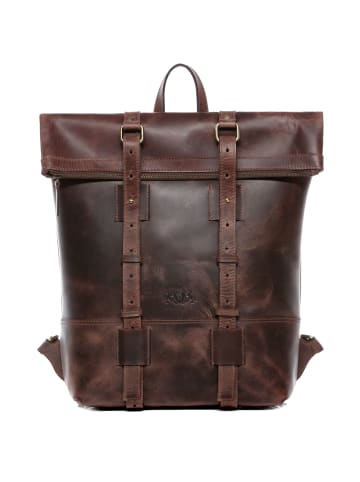 SID & VAIN Leder-Rucksack Leder Backpack Herren CHAZ in braun