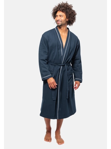Ammann Morgenmantel Sweat Cotton in Nightblue