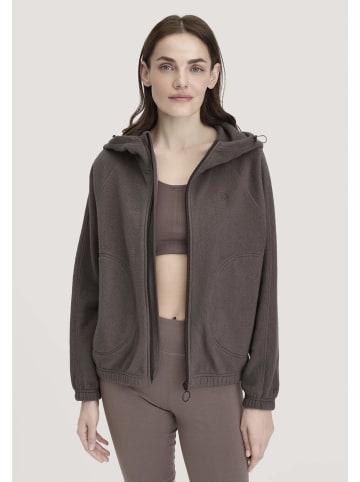 Hessnatur Softfleece Jacke in dunkles mauve