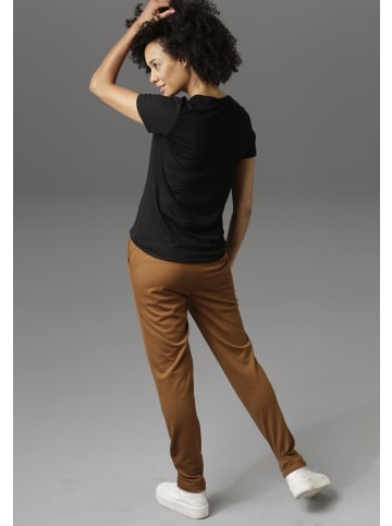 Aniston CASUAL Jerseyhose in braun