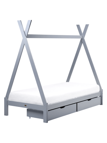 Beliani Kinderbett DEVAY in Grau - (W) 99 x (H) 176 x (L) 208 cm