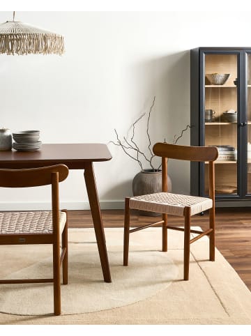 Beliani 2er-Set Esszimmerstuhl EAGAN in Braun/Beige