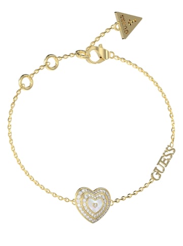 Guess Damen-Armband Amami Perlmutt Herz Goldfarben