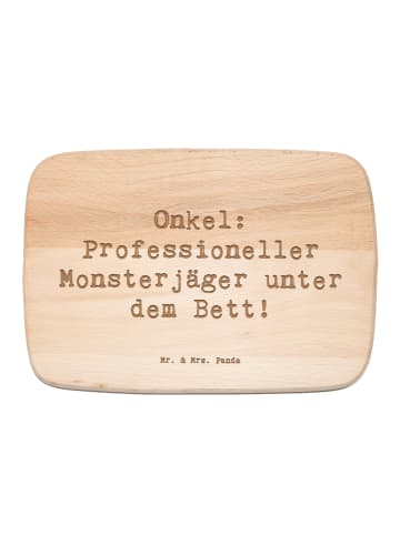 Mr. & Mrs. Panda Schneidebrett Holz Spruch Onkel Monsterjäger mi... in Transparent