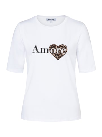 More & More weiches Stretch-Kurzarmshirt Amore in white