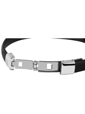 Adeliás Unisex Armband – Silikonarmband aus Silikon 19 cm in schwarz