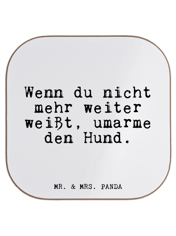 Mr. & Mrs. Panda Bierdeckel Wenn du nicht mehr... mit Spruch in Weiß