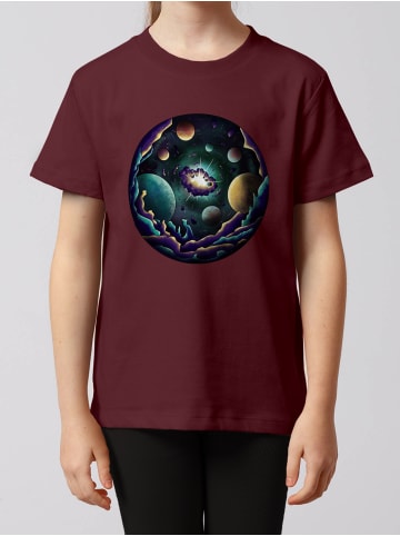 wat? Apparel T-Shirt Urknall in Weinrot