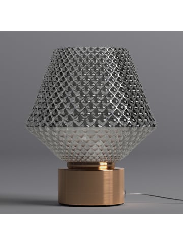 home24 Tischleuchte Tampere in Rauchgrau