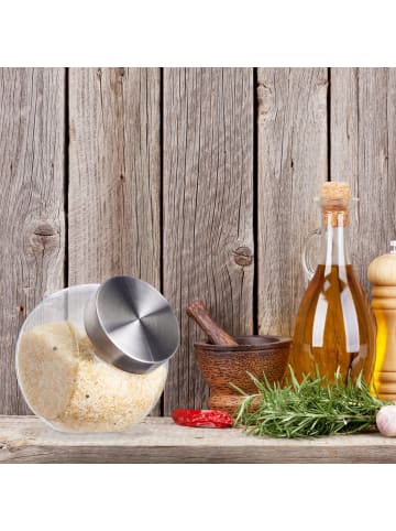 relaxdays 6 x Bonbonglas in Transparent - 1,5 L