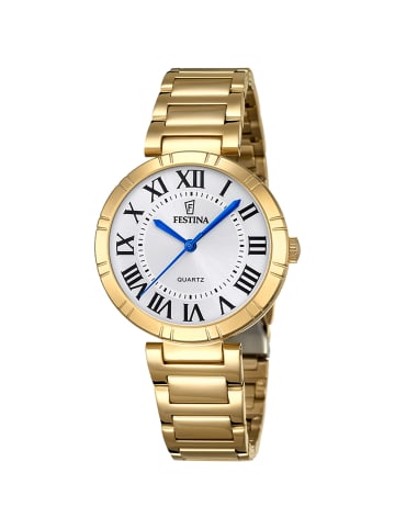 Festina Damenarmbanduhr Mademoiselle Quarz Goldfarben
