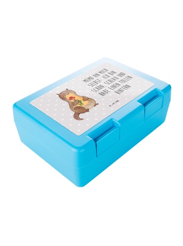 Mr. & Mrs. Panda Lunchbox Otter Blumenstrauß mit Spruch in Grau Pastell