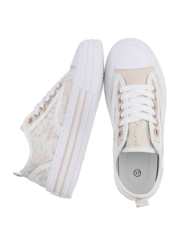 Ital-Design Freizeitschuh in Beige und Gold