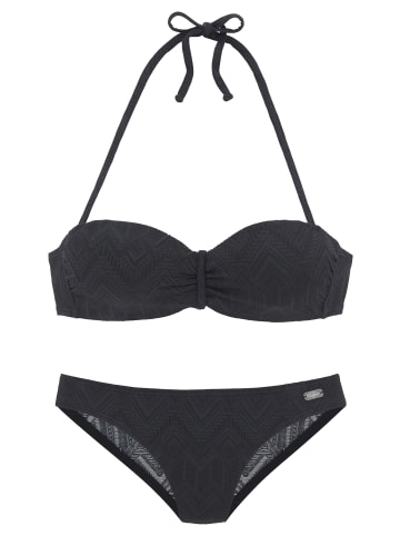 Buffalo Bügel-Bandeau-Bikini in schwarz