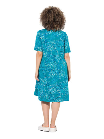 Ulla Popken Jerseykleid in dunkel petrol