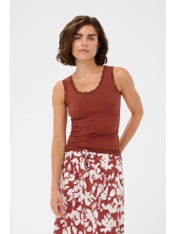 Kaffe Jersey-Top ärmellos KAOMI Slim fit in Henna