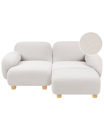 Beliani 3-tlg Modulsofa AMLI in Weiß/Braun