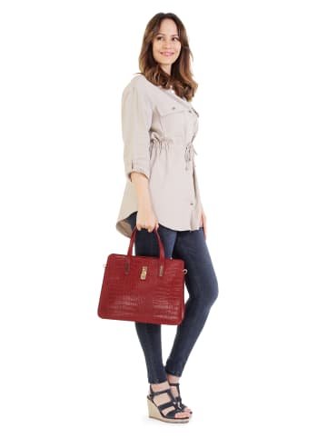 Cluty Handtasche echt Leder in rot