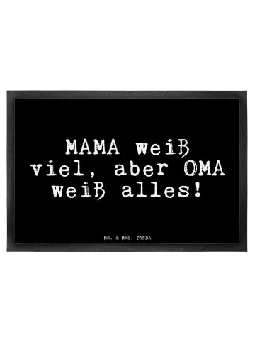 Mr. & Mrs. Panda Fußabtreter MAMA weiß viel, aber... mit Spruch in Schwarz