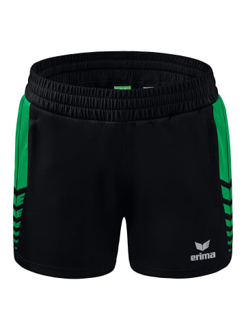 erima Damen Six Wings Shorts in schwarz/smaragd