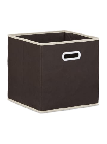 relaxdays 4x Faltbox in Braun - (B)30 x (H)30 x (T)30 cm