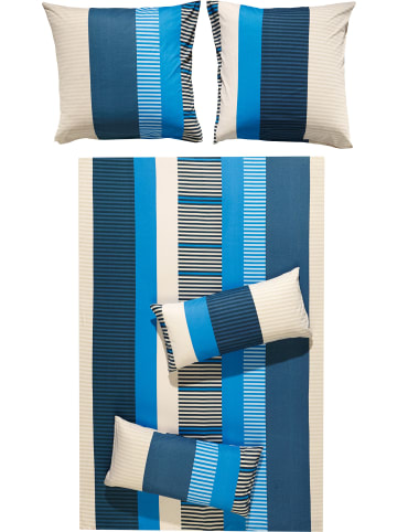 REDBEST Single-Jersey Bettwäsche in blau-dunkelblau