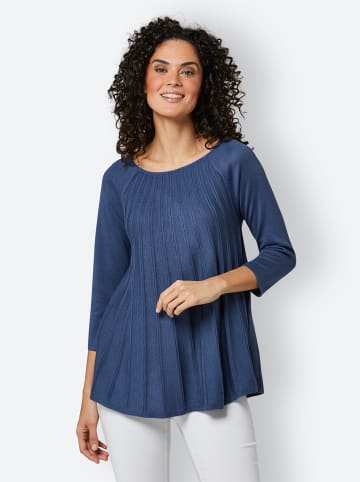 creation L 3/4 Arm-Pullover in jeansblau