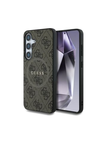 Guess Guess Leder 4G Coloured Ring Classic Logo mit Magnetfunktion Hülle in Braun