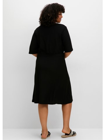 sheego Jerseykleid in schwarz
