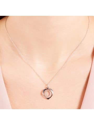 Lucardi 925 Silber Anhänger "Buchstabe U" Herz