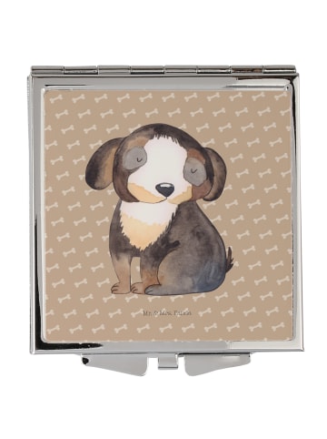 Mr. & Mrs. Panda Handtaschenspiegel quadratisch Hund Entspannen ... in Hundeglück