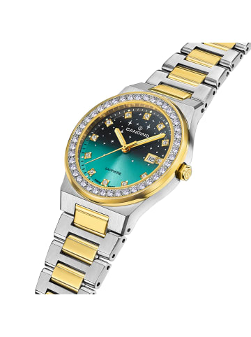 Candino Analog-Armbanduhr Candino Elegance silber, gold mittel (ca. 34mm)