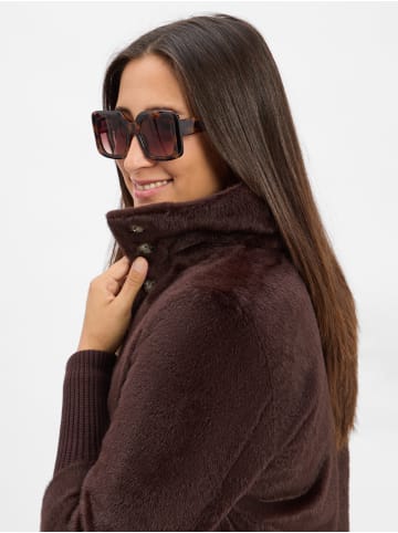 Zero Jacke aus Kunstfell in schoko - 0003