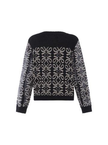 faina Damen Strickpullover Mit Pailletten in SCHWARZ