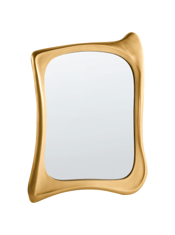 Beliani Wandspiegel CONCARNEAU in Gold - (W) 65 x (H) 94 x (L) 4 cm