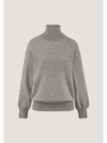 Hessnatur Strick Rollkragen Pullover in hellgrau