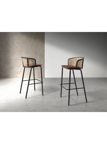 Angel Cerdá Hocker 4128 in Braun/Schwarz – (B)51 x (H)95 x (T)50 cm