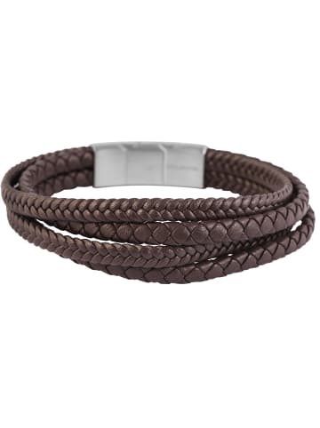 Adeliás Herren Armband aus Edelstahl 22 cm in braun