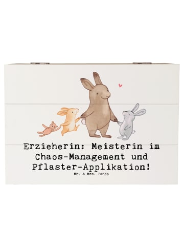 Mr. & Mrs. Panda Erinnerungsbox Erzieherin Chaos-Management mit ... in Weiß