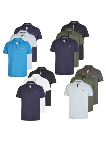 Tom Tailor Poloshirt Tom Tailor Poloshirt 3er Pack in Mehrfarbig