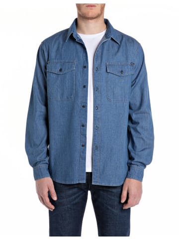 Replay Hemd 6.5 OZ DEEP BLUE DENIM in Blau