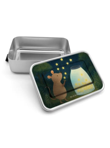 Mr. & Mrs. Panda Brotdose Maus Sterne Design ohne Spruch in Weiß