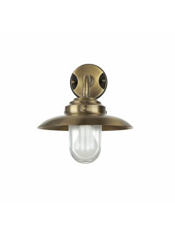 Licht-Erlebnisse Außen Wandlampe (B)30 x (H)27 cm in Messing Antik