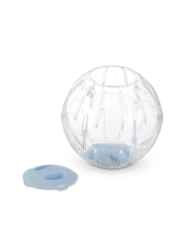 relaxdays Hamsterball in Transparent/ Hellblau - Ø 18,5 cm